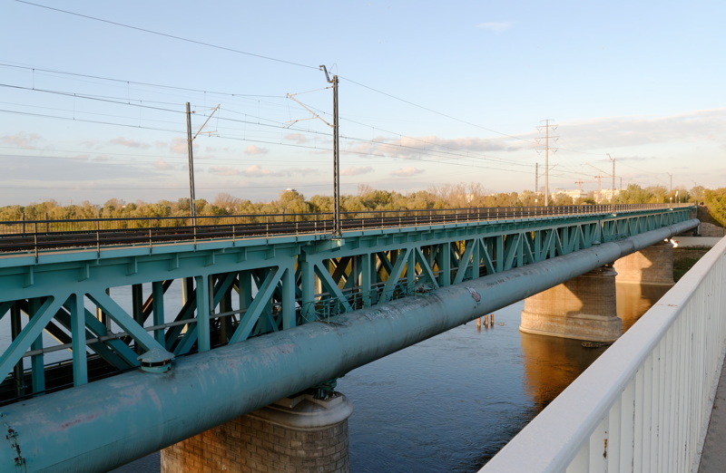 Metal bridge on Vistula